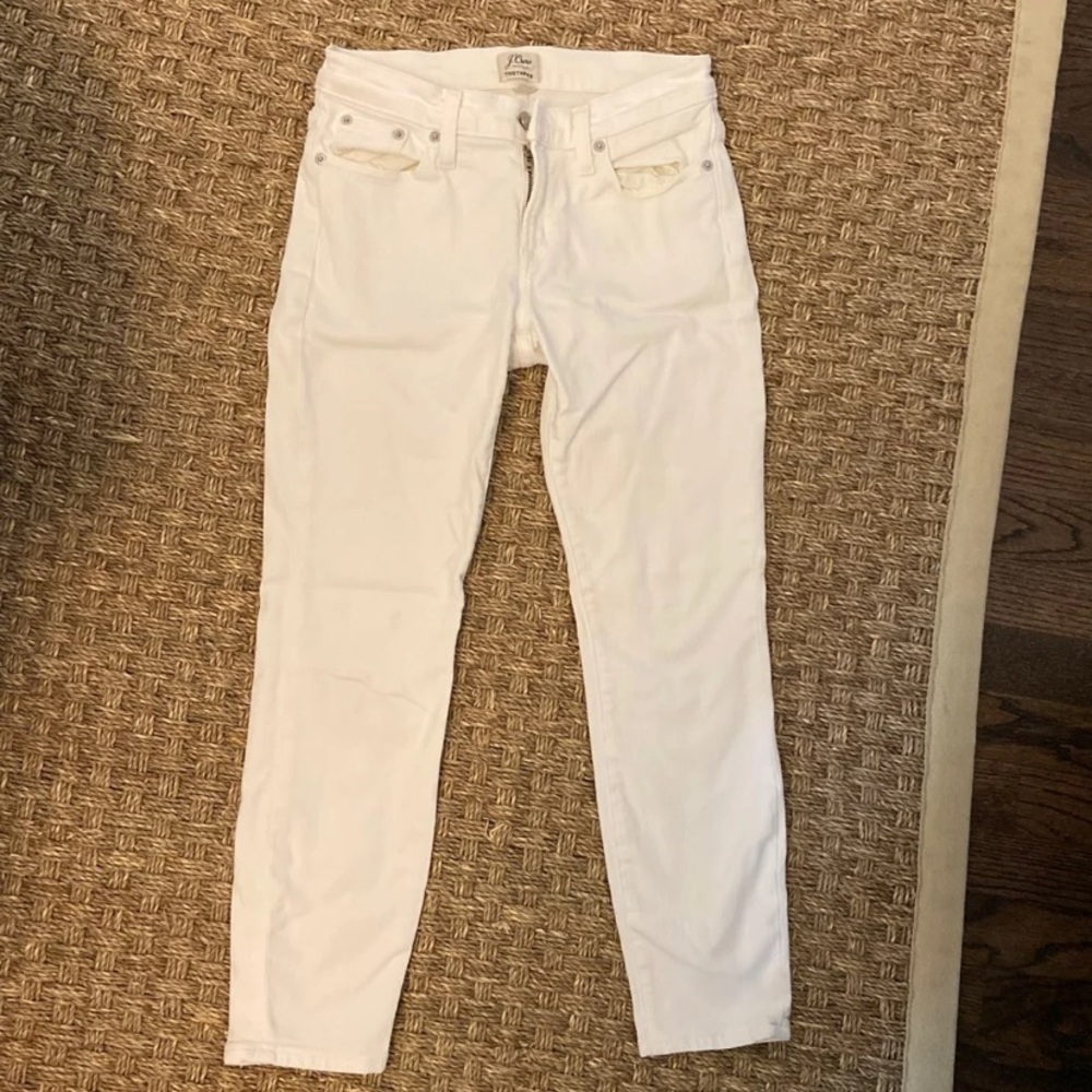 J Crew Toothpick White Jeans- size 25P